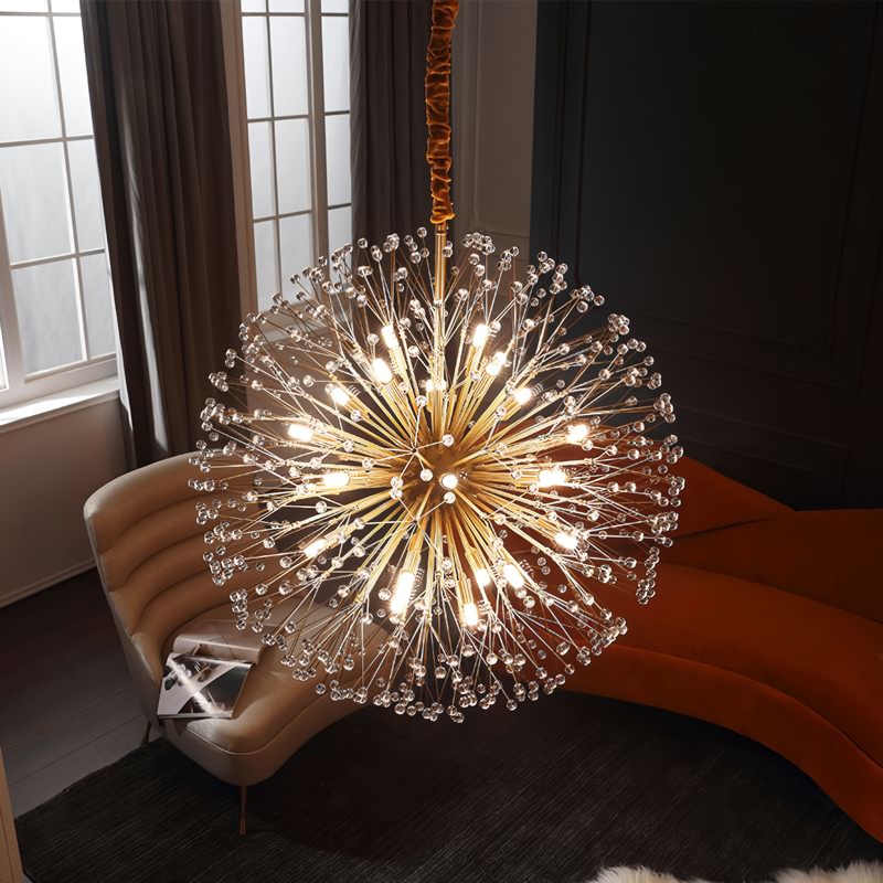 Elegant Art Deco-Inspired Crystal Branch Chandelier for Dining Room - Image 6