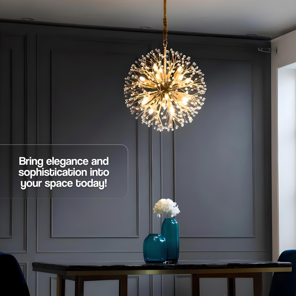 Elegant Art Deco-Inspired Crystal Branch Chandelier for Dining Room - Image 3