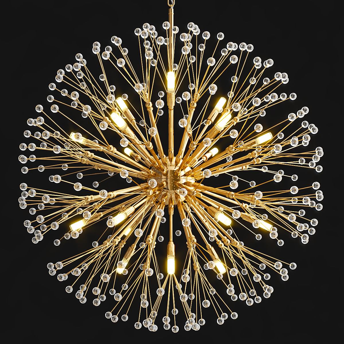 Elegant Art Deco-Inspired Crystal Branch Chandelier for Dining Room - Image 7