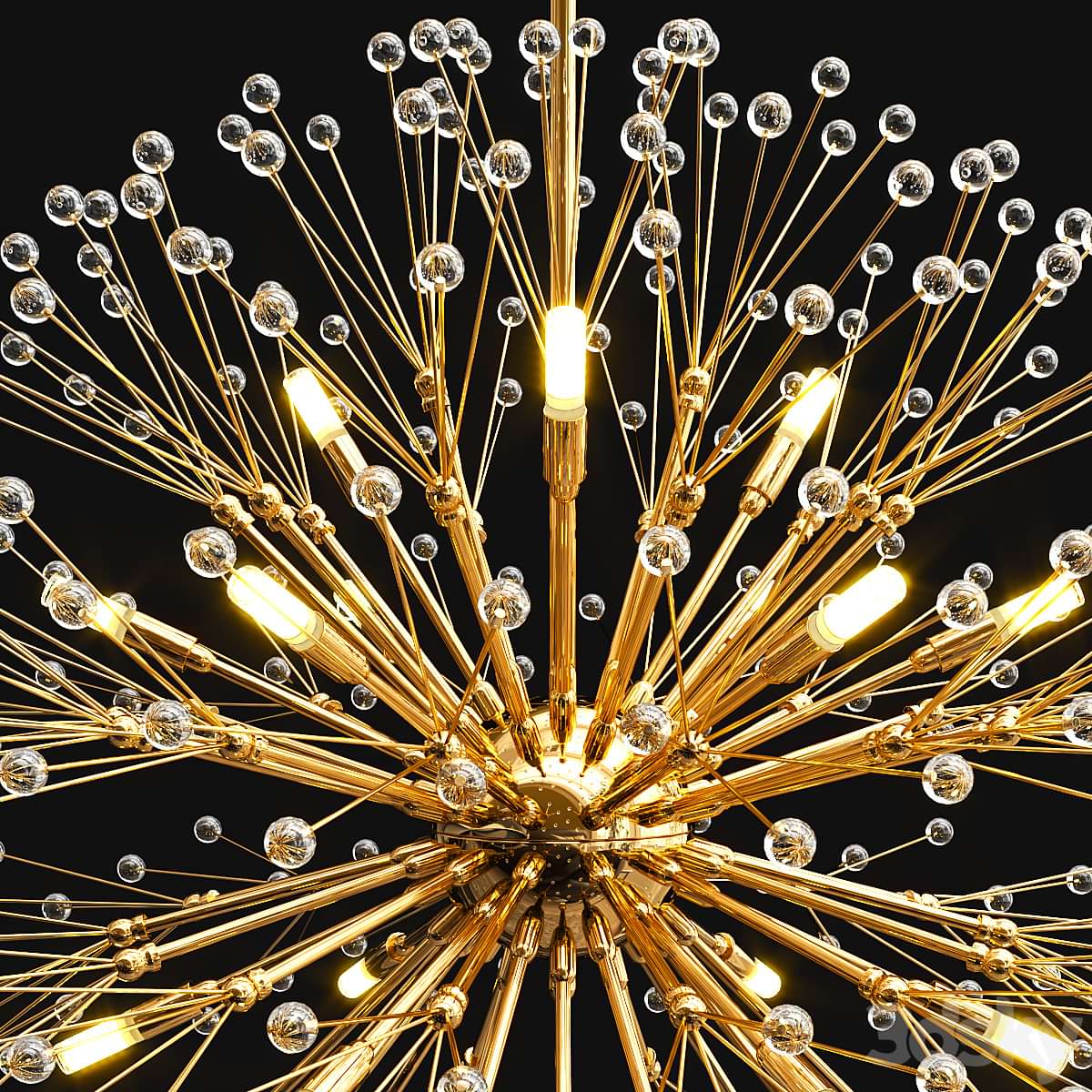 Elegant Art Deco-Inspired Crystal Branch Chandelier for Dining Room - Image 8