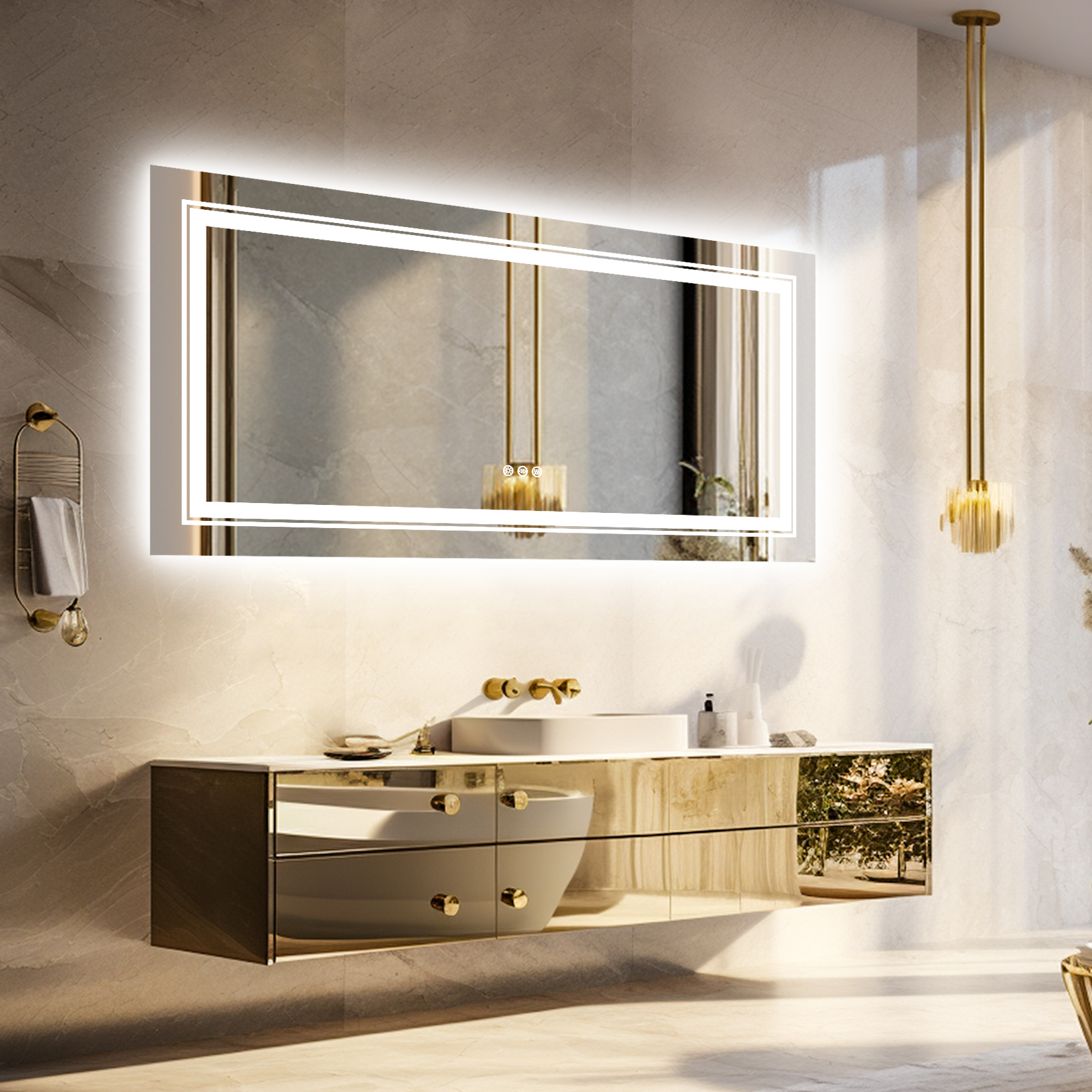 LED Lighted Anti-Fog Vanity Mirror - Image 6