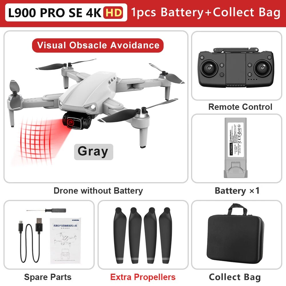 Gray 4K HD with 1 Battery Bag