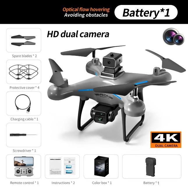 Gray with Dual 4K Camera (1 Battery)