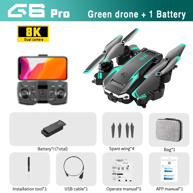 Green PRO 8K Dual Camera (1 Battery)