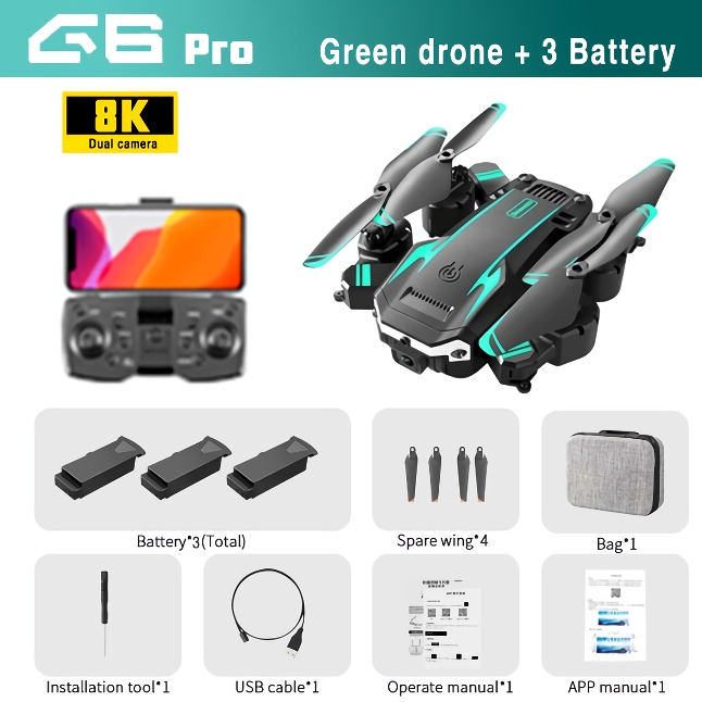 Green PRO 8K Dual Camera (3 Batteries)