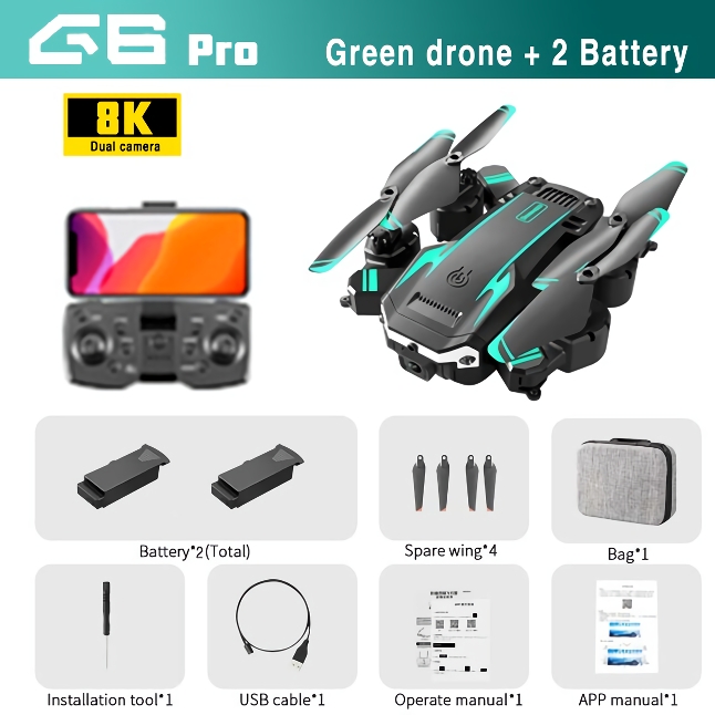Green PRO 8K Dual Camera (2 Batteries)