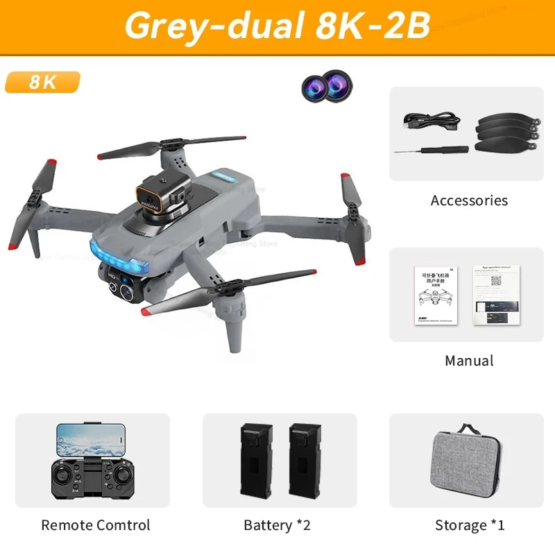 Grey Dual 8K (2 Batteries)