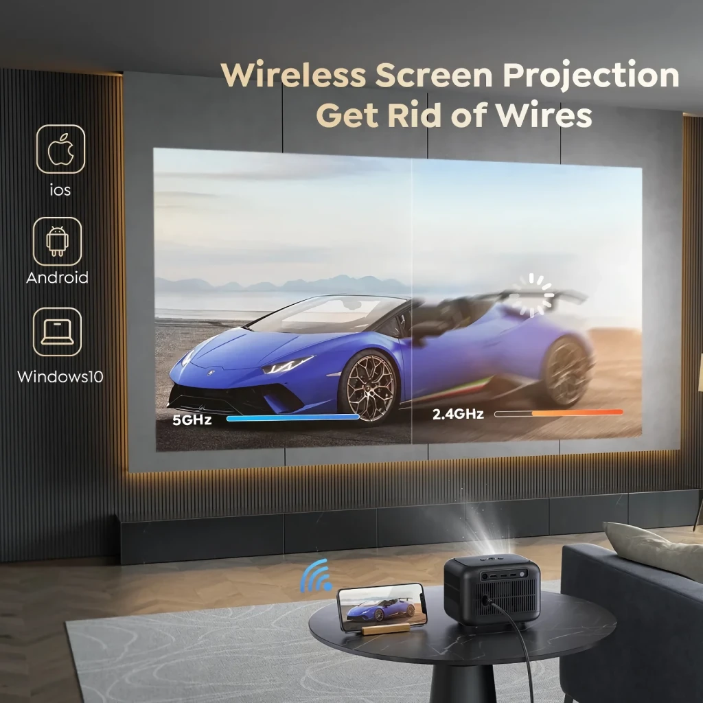 Portable 1080p Smart Projector 9500 Lumens - Image 5