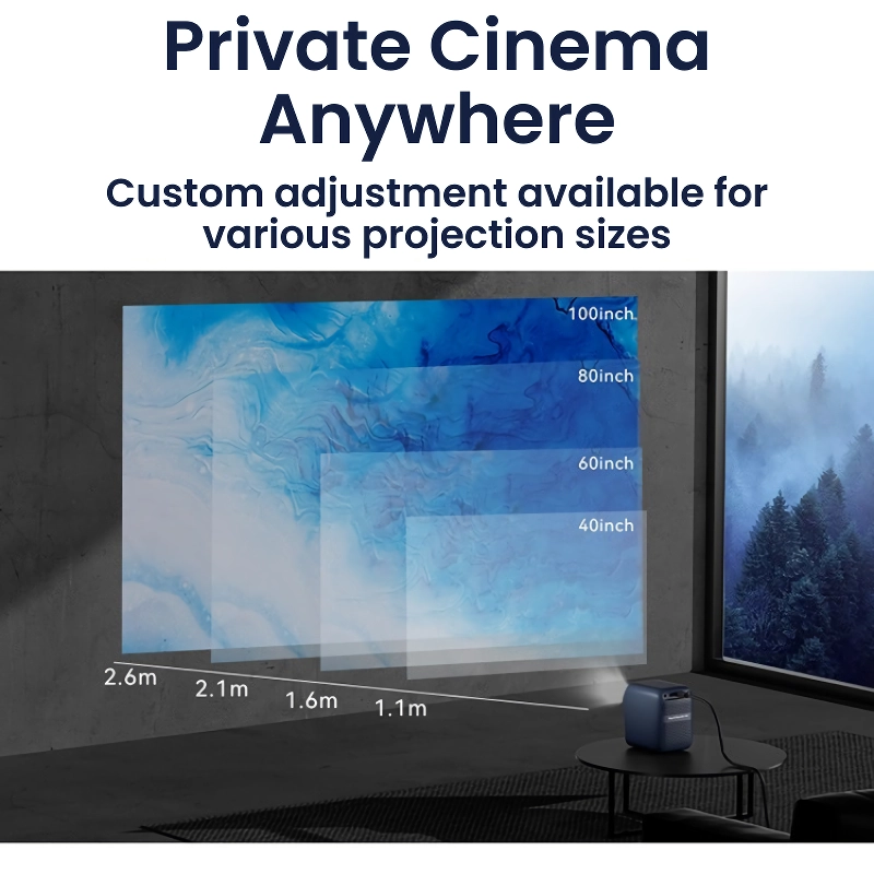 1080p Full HD Smart Portable Projector with Wi-Fi, Auto Focus & HiFi Sound - Image 6