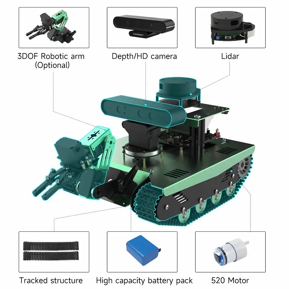 AI Vision Robot Tank Kit with Lidar & Python Programming - Image 7