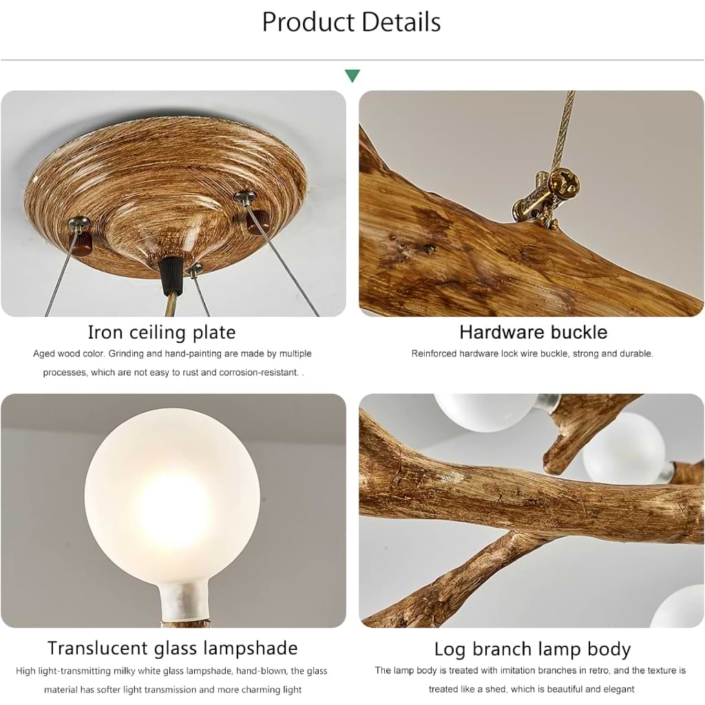 Modern Nordic LED Branch Chandelier – Vintage Tree Art Pendant Lighting - Image 6