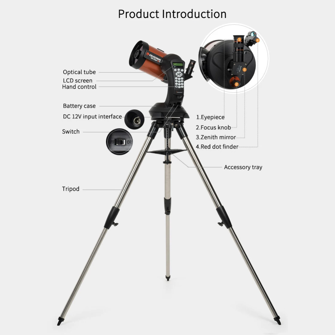 125mm F10 Schmidt-Cassegrain Computerized GoTo Astronomical Telescope with StarBright XLT - Image 4