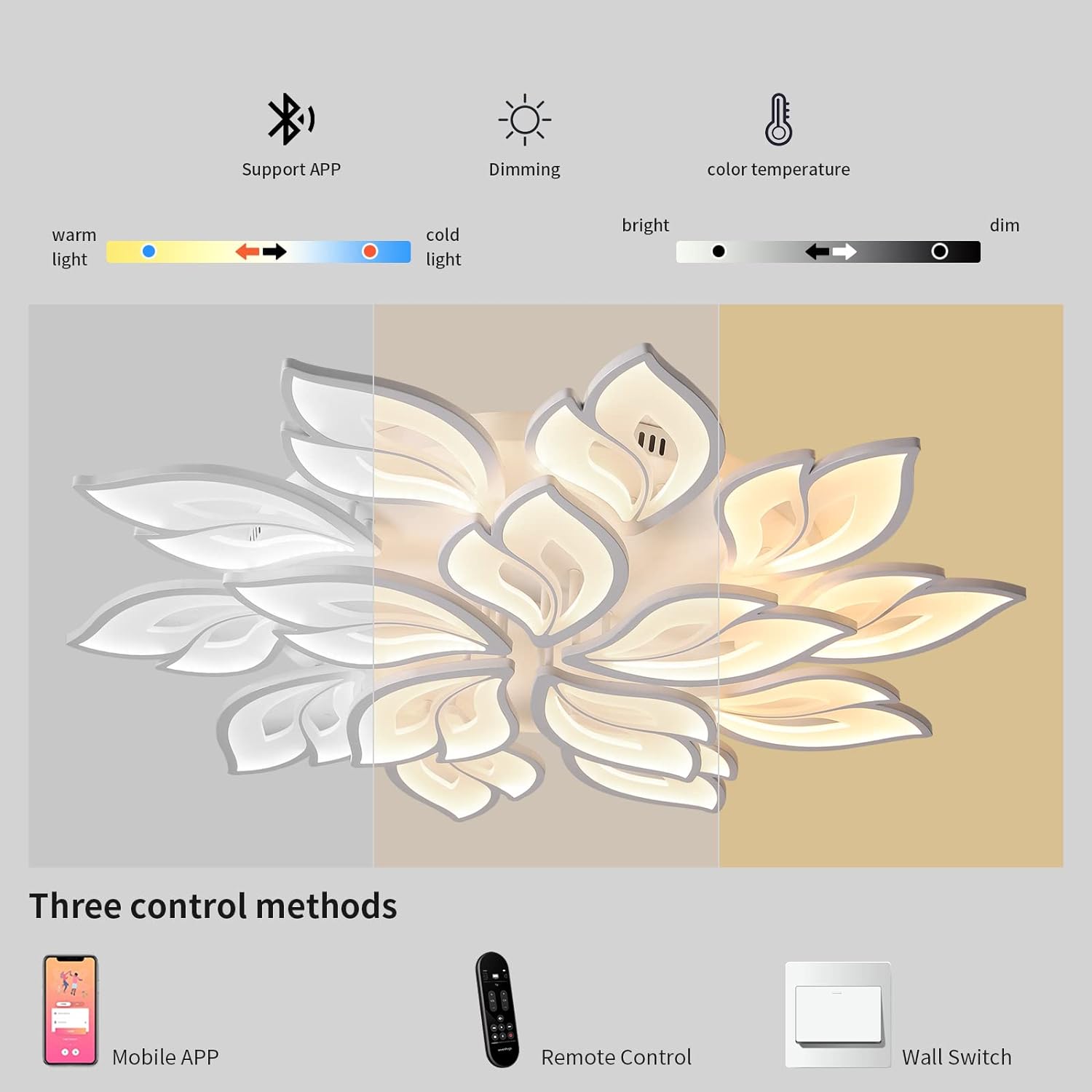 Dimmable Modern LED Ceiling Chandelier - Image 3