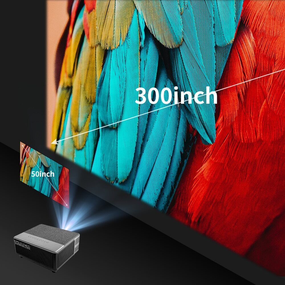 Full HD 1080P WiFi LED Projector with Android OS, 2K 4K Video Support, and Auto Keystone Correction - Image 7